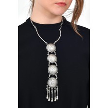 Labalaba Kadın Antik Gümüş Kaplama Simge Kolye