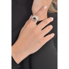 Labalaba Kadın Antik Gümüş Kaplama  Yüzük