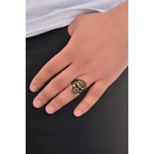 Labalaba Erkek Bronze Kurukafa Yüzük
