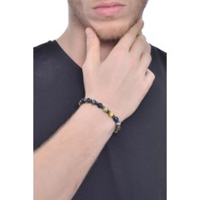 Labalaba Erkek Dumanlı Kaplangözü Doğaltaş Bileklik