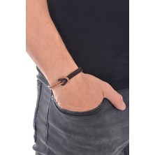 Labalaba Erkek Kahverengi Kombin Bileklik