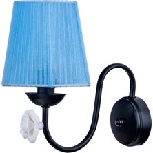 Polat Aydınlatma Samara Beyaz - Mavi Şapkalı Güllü Aplik