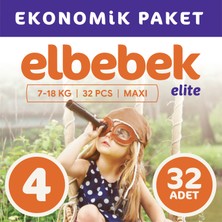 Elbebek Elite Bebek Bezi 4 Numara Maxi 32 Adet