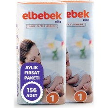 Elbebek Elite Bebek Bezi 1 Numara Yenidoğan  156 Adet