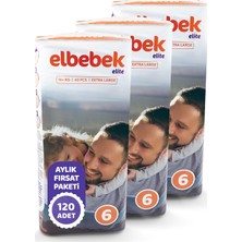 Elbebek Elite Bebek Bezi 6 Numara X Large 120 Adet