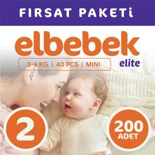 Elbebek Elite Bebek Bezi 2 Numara  Mini 200 Adet