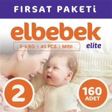 Elbebek Elite Bebek Bezi 2 Numara Mini 160 Adet