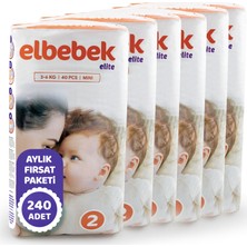 Elbebek Elite Bebek Bezi 2 Numara Mini 240 Adet