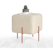 Lorence Home Copper Puf  Kare Krem