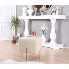 Lorence Home Copper Puf  Kare Krem
