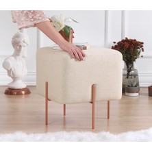 Lorence Home Copper Puf  Kare Krem