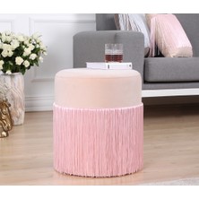 Lorence Home Merkür Püsküllü Puf  Pudra