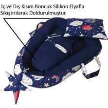 Altev Gökyüzü Desenli Babynest Bebek Uyku Yatağı + Yastığı