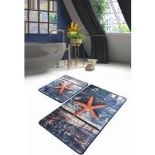 Chilai Home Stella Marina 2'li Set Banyo Halısı Paspas Seti Djtbanyo