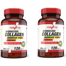 Nevfix Collagen ( Kolajen) Hyaluronic Acid 120 Tablet x 2 Kutu