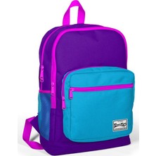 Coral High Dört Gözlü Kız Çocuk İlkokul Sırt Çantası Mor Turkuaz