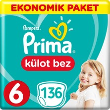 Prima Külot Bebek Bezi 6 Beden Ekonomik Paket 34*4 136