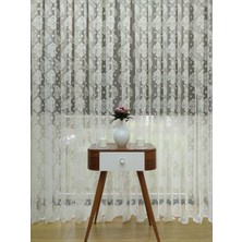 Esse Home Ekru Damaks Örme Tül Perde 100 x 200 Sık Pile 1/3