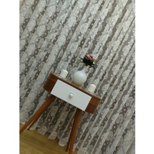 Esse Home Ekru Damaks Örme Tül Perde 100 x 200 Sık Pile 1/3