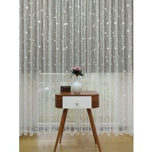 Esse Home Spor Puantiyeli Desen Fransız Dantel Tül Perde 100 x 250 Normal Pile 1/2.5