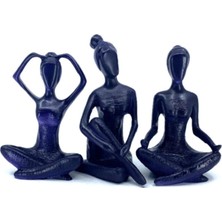 By Ari Üçlü Yoga Yapan Kızlar Biblo Lacivert