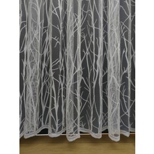 Esse Home Ağaç Desen Fransız Dantel Tül Perde 100 x 200 Normal Pile 1/2.5