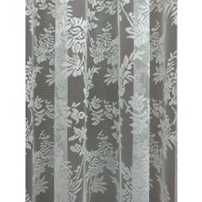 Esse Home Çiçek Desenli Fransız Dantel Tül Perde 100 x 250 Sık Pile 1/3