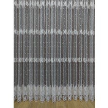 Esse Home Çiçekli Brode Işlemeli Tül Perde 100 x 260 Sık Pile 1/3