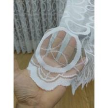 Esse Home Spor Desen Fransız Dantel Tül Perde 100 x 200 Seyrek Pile 1/2