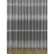 Esse Home Brode Işlemeli Tül Perde 100 x 260 Seyrek Pile 1/2