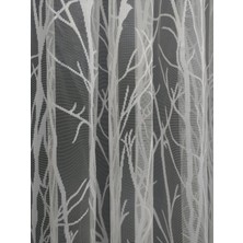 Esse Home Ağaç Desen Fransız Dantel Tül Perde 100 x 250 Seyrek Pile 1/2