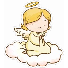 Sticker Atölyesi Melek - Angel Sticker - 20619 Renkli 8 x 7 cm