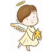 Sticker Atölyesi Melek - Angel Sticker - 20621 Renkli 10 x 6 cm