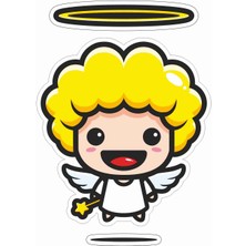 Sticker Atölyesi Melek - Angel Sticker - 20624 Renkli 8 x 6 cm