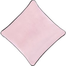 Ju Yaratıcı Tasarım Biyeli Kırlent Yastık Kılıfı Açık Pembe 44x44