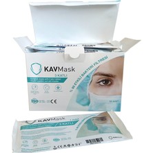 Kavmask  Meltblownlu Steril Tek Tek Paketli Ultrasonik Maske 100'Lü (Mavi)