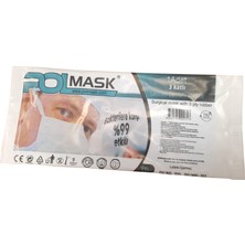 Polmask Meltblownlu Steril Tek Tek Paketli Burun Telli Ultrasonik Maske100'Lü (Mavi Renk)