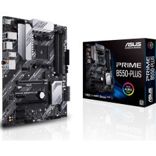 Asus Prıme B550-Plus Amd B550 Am4 DDR4 4400 Dp Hdmı Çift M2 Usb3.2 Argb Atx (Prıme B550-Plus) Anakart