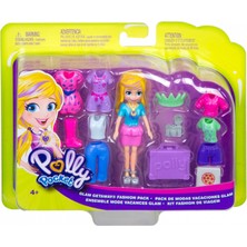 Polly Pocket Seyahatte Oyun Seti, 5 Adet Seyahat Temalı Kıyafet ve Aksesuar İçerir, 7.5Cm Bebek Gft92