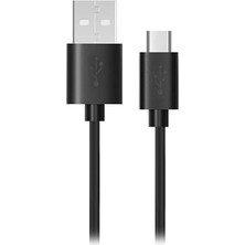 S-link TPC-KC15S 1 mt 2.4A Type-C Siyah Data + Şarj Kablosu