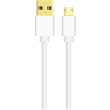 Hytech Portta HY-X200 1 mt 3A Micro USB Gold Uçlu Beyaz Şarj Kablosu