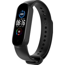 Case 4U Xiaomi Mi Band 6 / Mi Band 5 Akıllı Bileklik Kordonu Silikon Kum Siyah