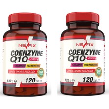 Nevfix Coenzyme Q10 200 mg Koenzim Q10 120 Tablet x 2 Kutu 240 Tablet