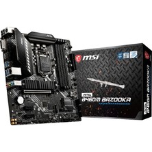 MSI MAG B460M BAZOOKA Soket 1200 DDR4 2933 DVI HDMI M.2 USB 3.2 MATX Anakart