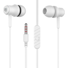 Intouch Stereo 3.5mm jak Girişli Kablolu Kulaklık, Beyaz