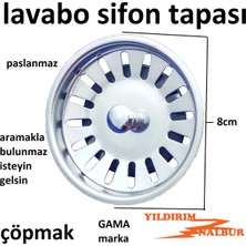 Çöpmak Büyük Kafa Izgara Tapası Lavabo Sifonu Pislik Tutucu Çöpmak Lavabo Gider Izgarası Contalı