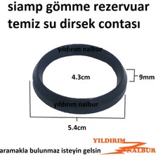 Siamp Gömme Rezervuar Temiz Su Dirsek Contası 5.4 Siyah