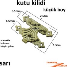 Yıldırım Altın Sarı Kutu Kilidi 5 Adet Küçük Boy Dekoratif Klips Sandık Kilidi Hobi Kilit Emniyet Kilidi