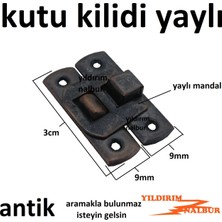 Yıldırım Eskitme Kutu Kilidi 4 Adet Antik Renk Yaylı Dekoratif Klips Sandık Kilidi Hobi Kilit Emniyet