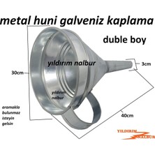 Yıldırım Galveniz Metal Huni 30 cm Büyük Boy Kocaman Tamirci Hunisi Boşaltma